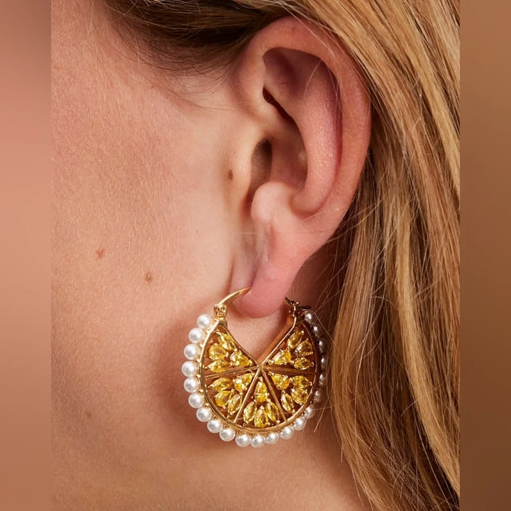 NWT Kate Spade♠️ Fresh Squeeze Hoops - Picture 4 of 5